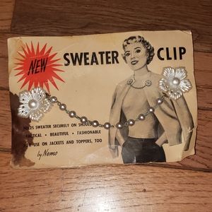 Vintage sweater clip on original packaging